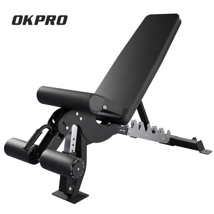 OKPRO Commercial PRO with Incline and Decline Flat Exercise Adjustable Foldable dumbbell Weight Bench