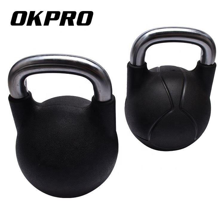 OK1010F OKPRO Custom Logo Black Competition PU Kettlebell