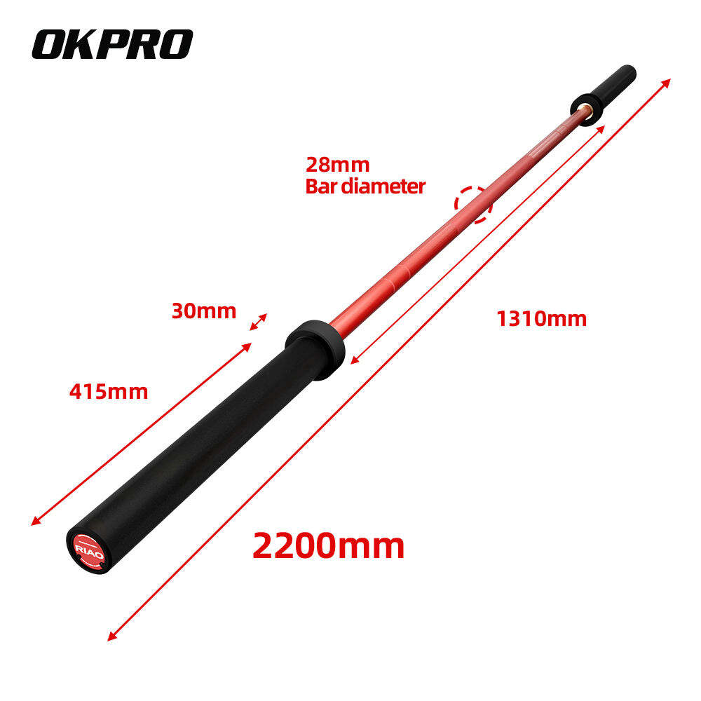 OKPRO Fitness Training Colorful Safety Squat 20KG Powerlifting Cerakote Barbell Bar