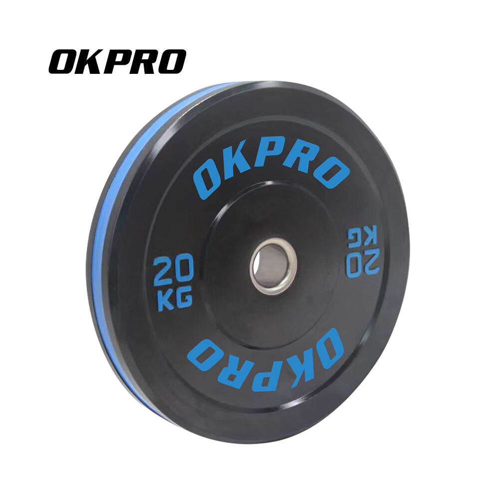 OKPRO Weight Lifting Barbell Plate Gym Equipment Competition Weight Bumper Plates