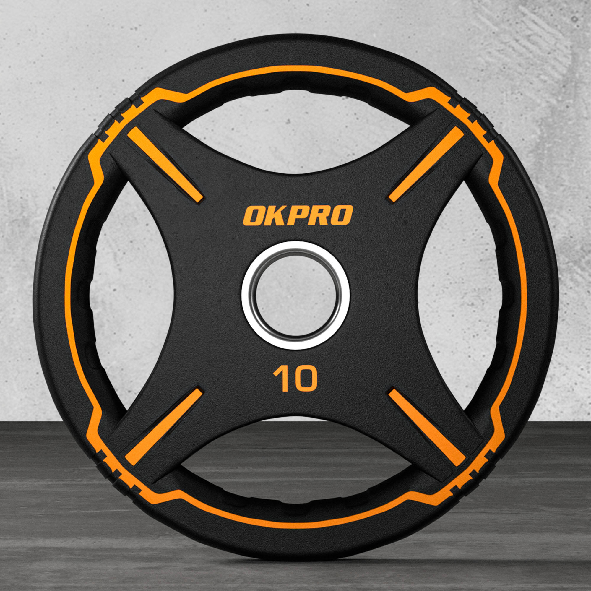 OKPRO Wholesale Black Weight lifting Barbell Gym Urethane Weight Plate