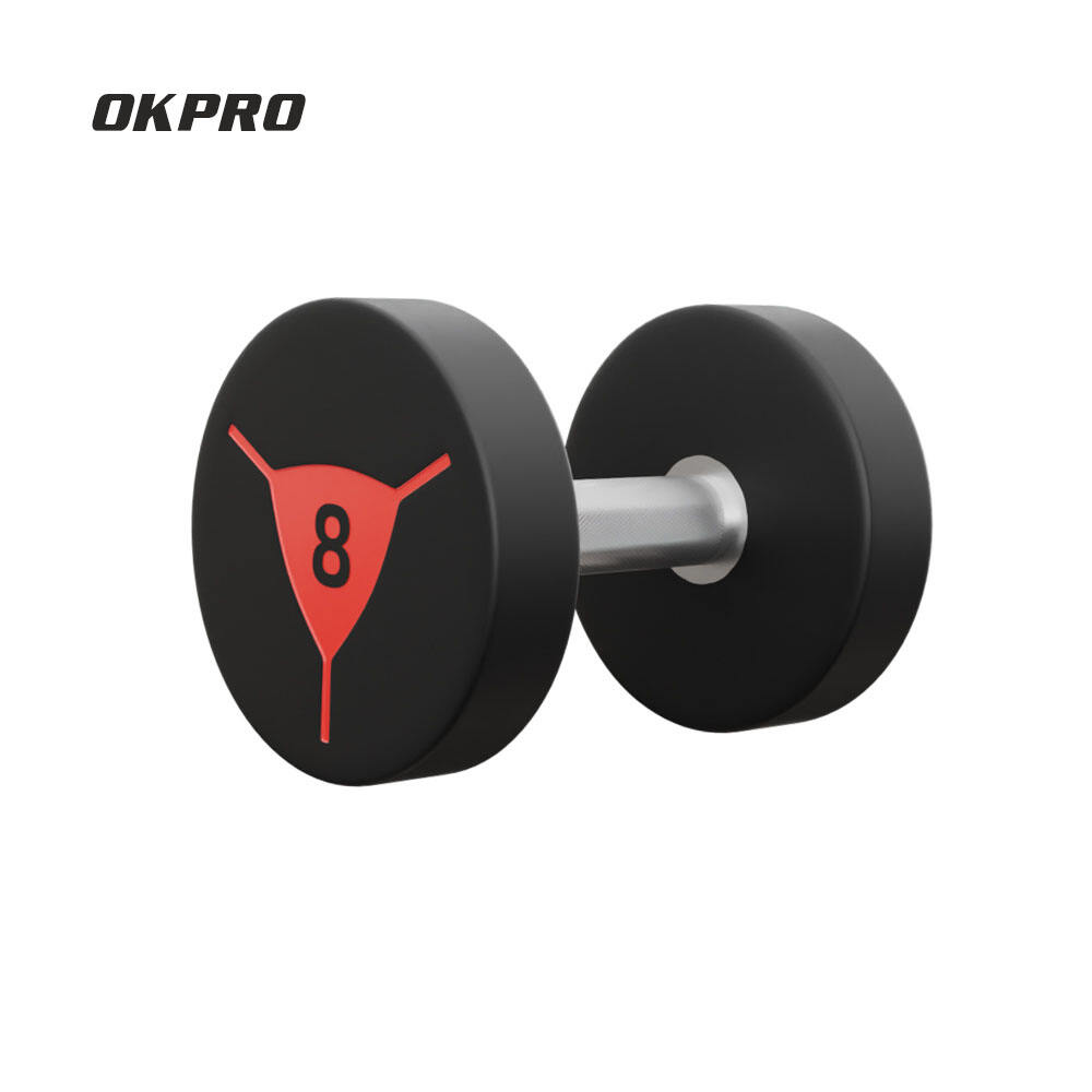 Free Weights Fitness Custom Gym Round PU Dumbbell