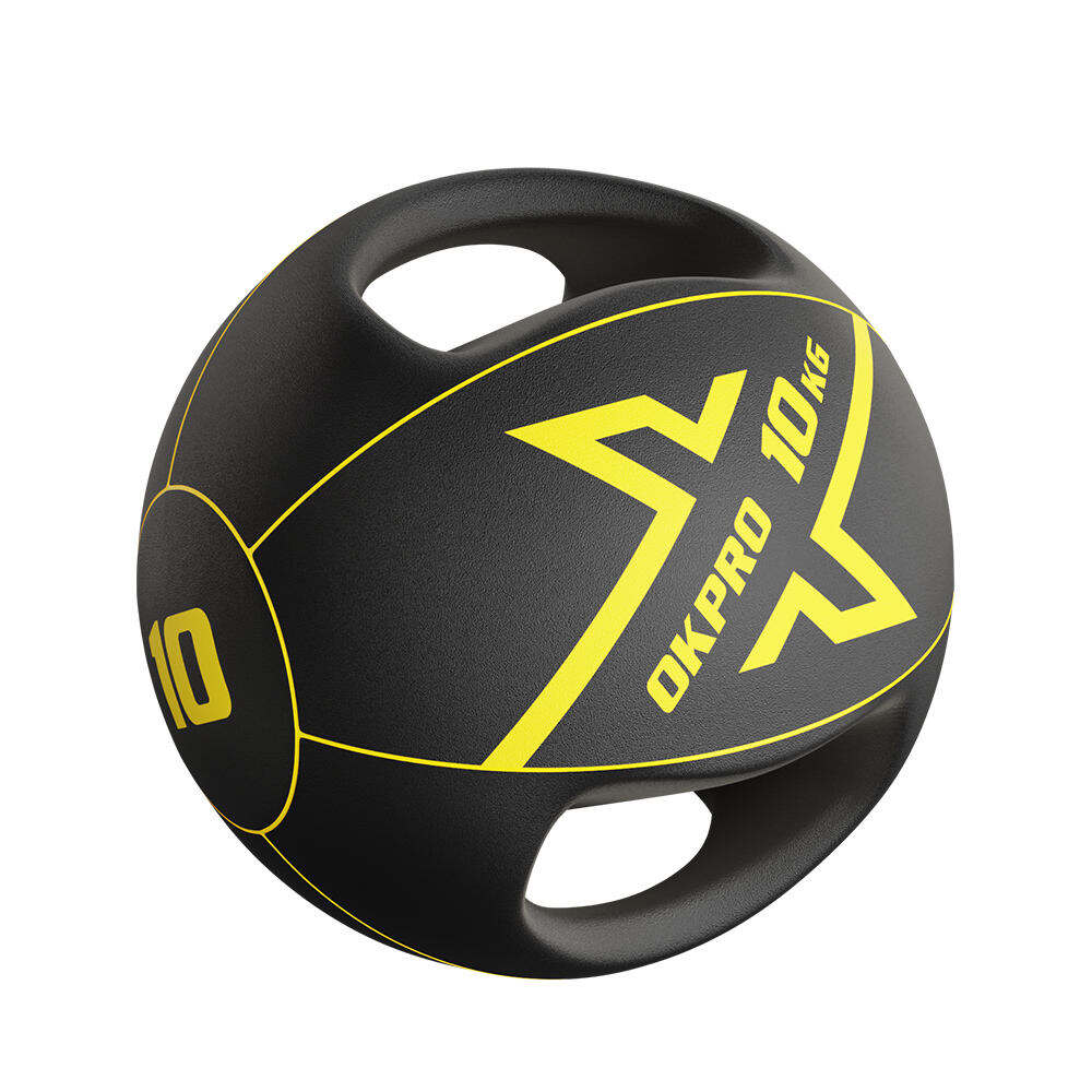 Black Colour Medicine Balls with Double Grips - OK1218-1