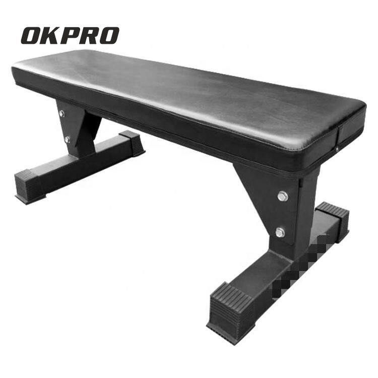 OKPRO Home Gym Equipment Workout Sit Up Weight Exercise Fitness Commercial Flat Bench