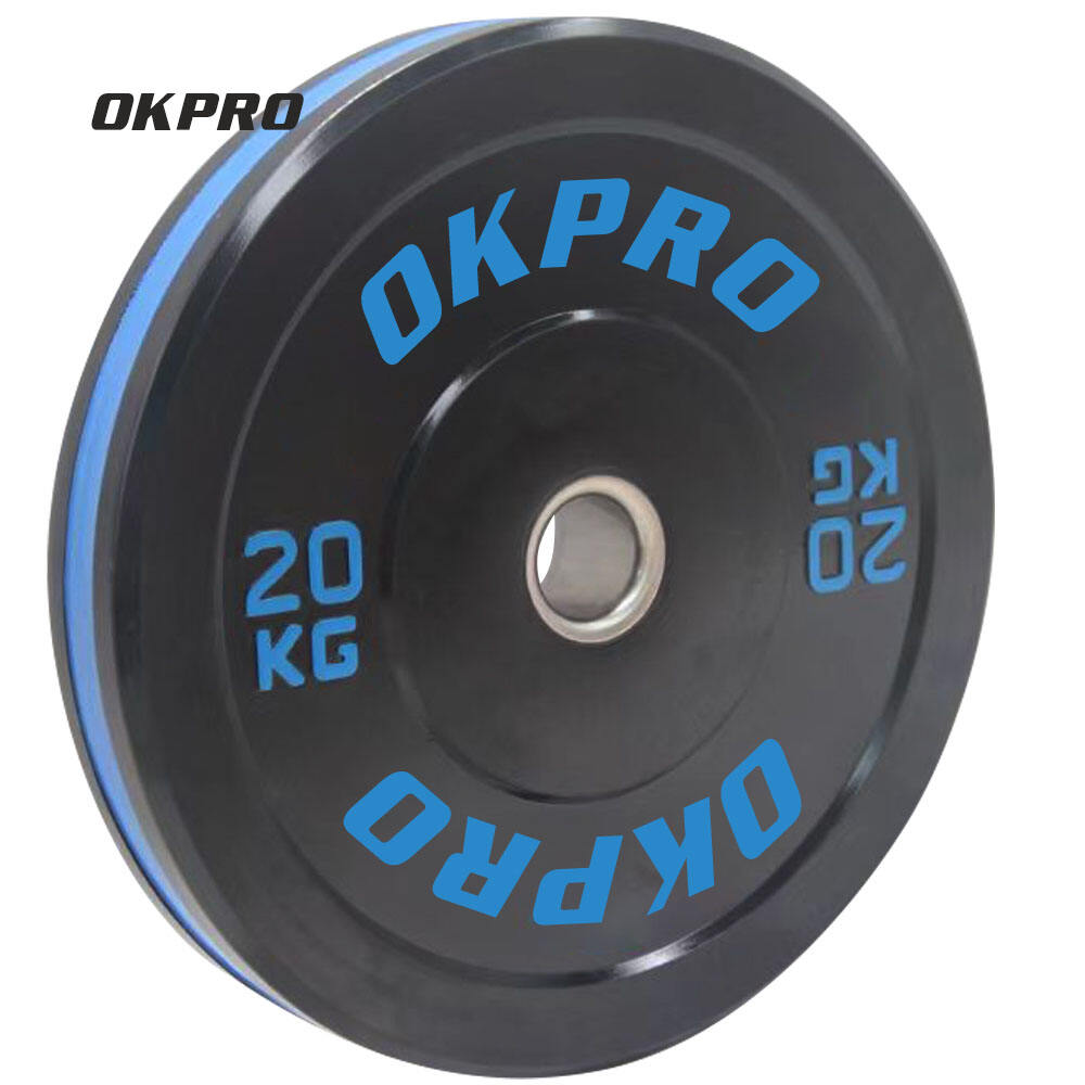 OKPRO Weight Lifting Barbell Plate Gym Equipment Competition Weight Bumper Plates