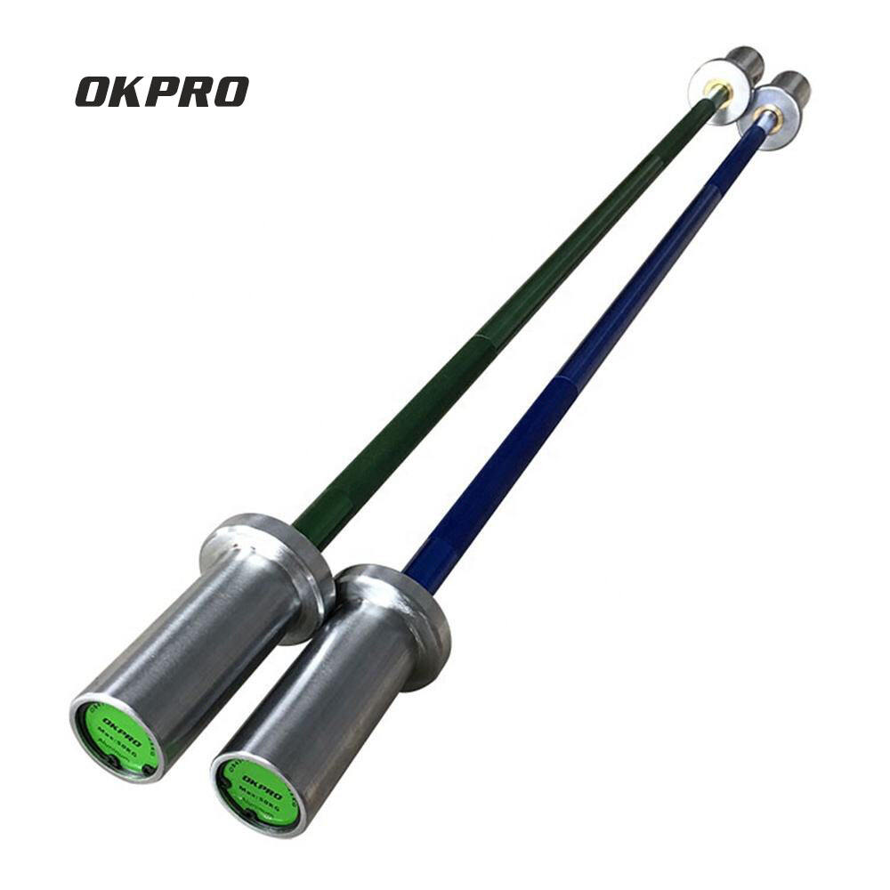 ผู้จัดจำหน่ายโรงงาน OKPRO บาร์เบลยกน้ำหนักอลูมิเนียม 1.2M 7.5KG สำหรับเด็กขาย  