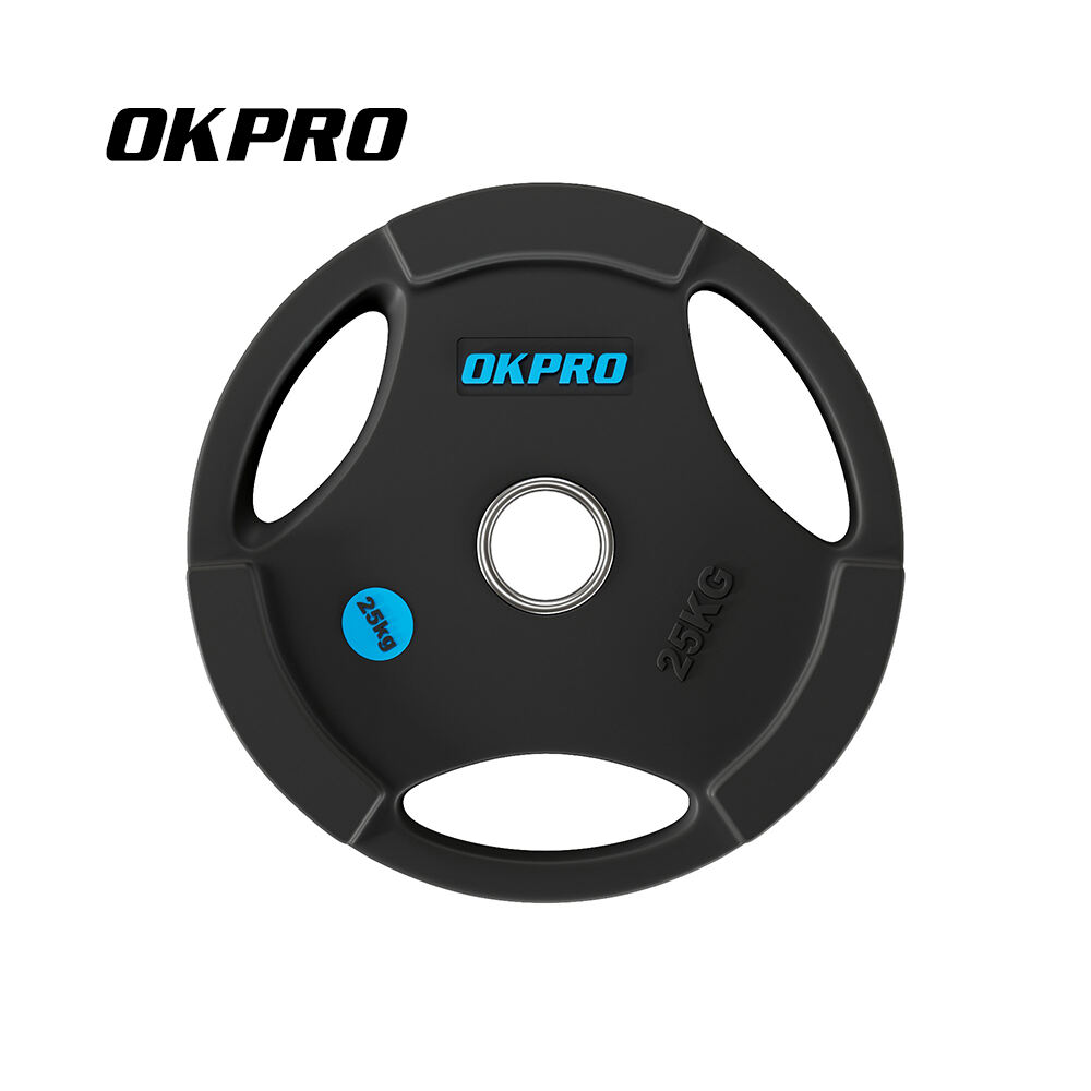 OKPRO Fitness Equipment Gym Rubber Barbell Weight Plate