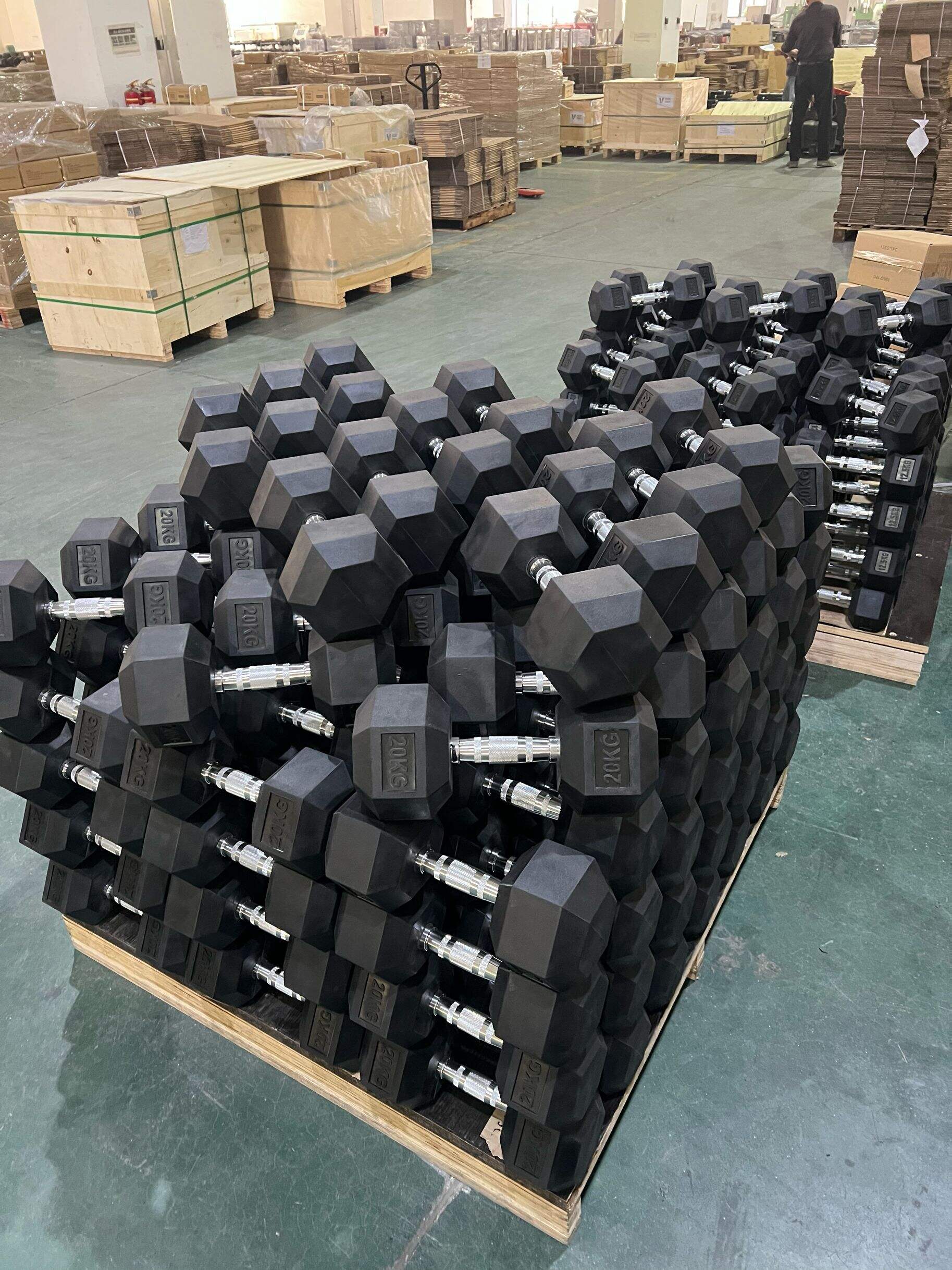 Why are hex dumbbells more useful for gyms? 