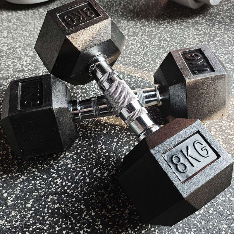 Премиальные шестигранные резиновые гантели для любого уровня физической подготовки