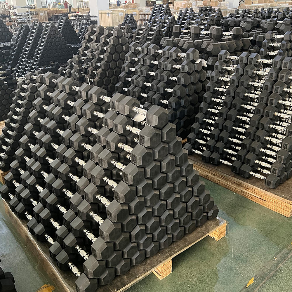 Haltères en caoutchouc premium pour tous les niveaux de forme physique