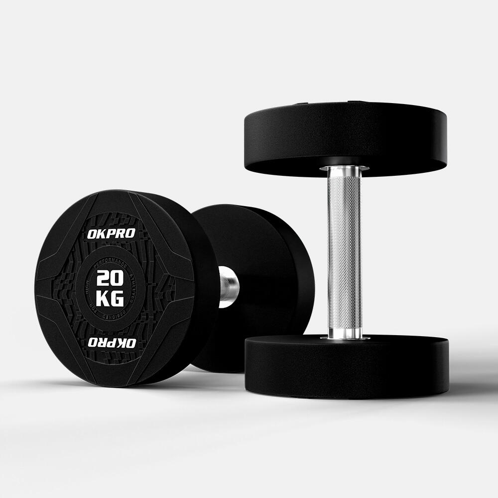 Rubber Dumbbells-OKPRO Professional Strength Training Equipment