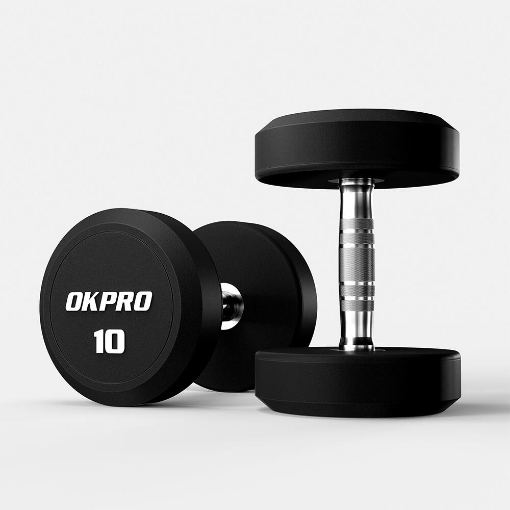 Rubber Dumbbells for Commercial Gyms-OKPRO Wholesale Supplier