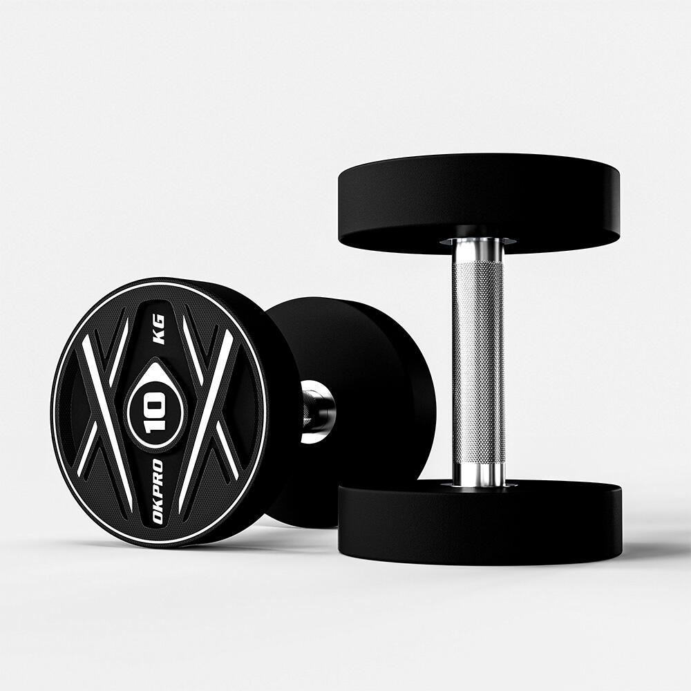 CPU Round Dumbbells Wholesale-Durable Commercial Gym Dumbbell Sets