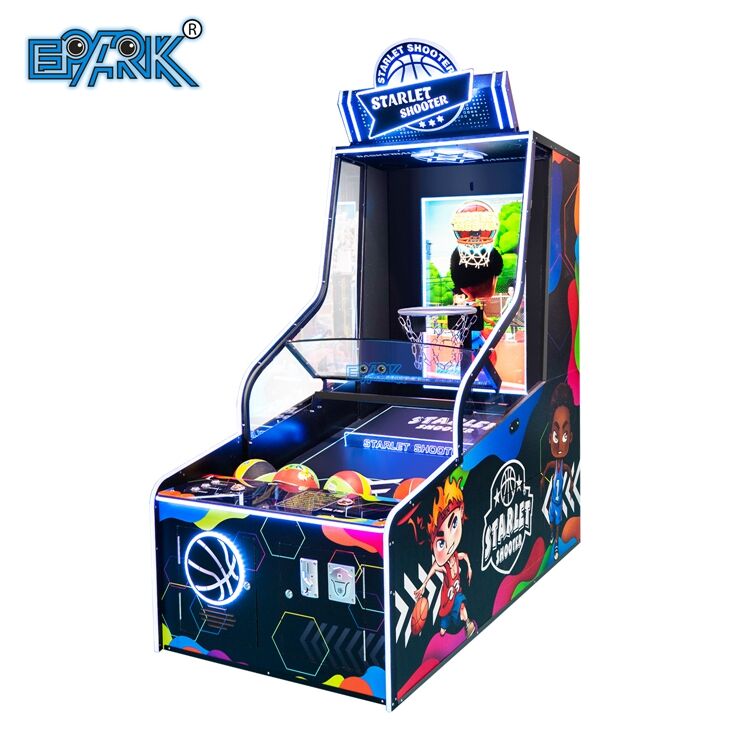 Mesin Bola Basket Anak-anak yang Dioperasikan dengan Koin yang Disesuaikan. Mesin Permainan Bola Basket Arcade