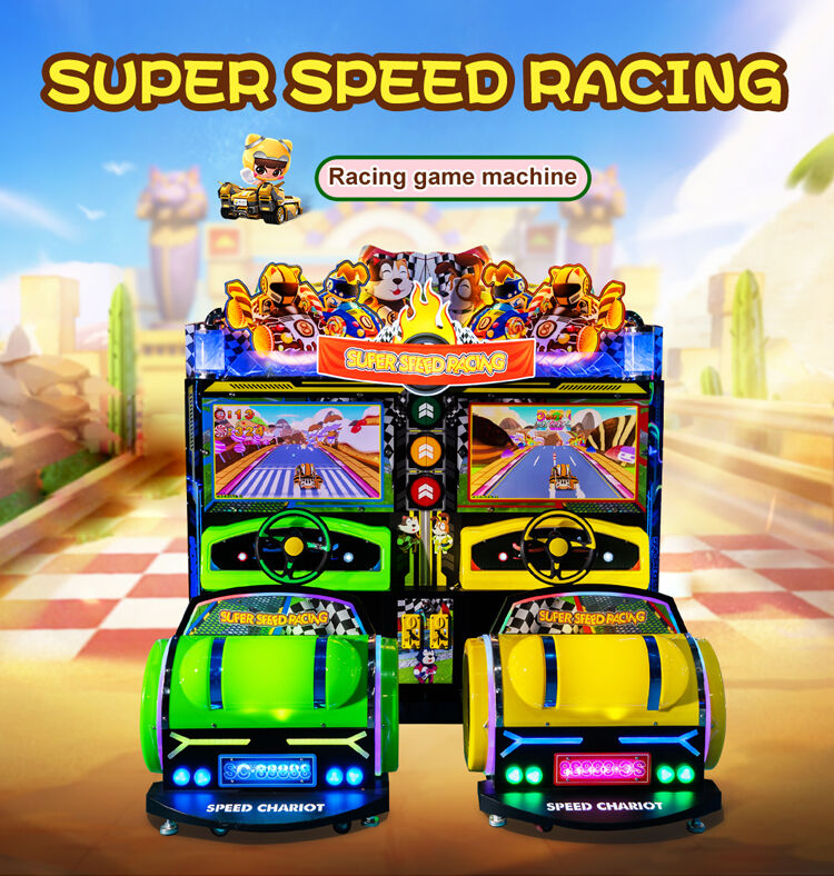 Coin Operated Game Machine Arcade Super Speed Racing Machine For Kids