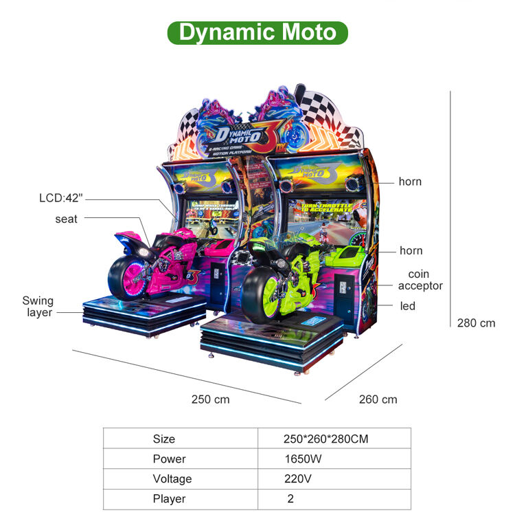 Coin Operated Dynamic Racing Motorcycle Game Machine