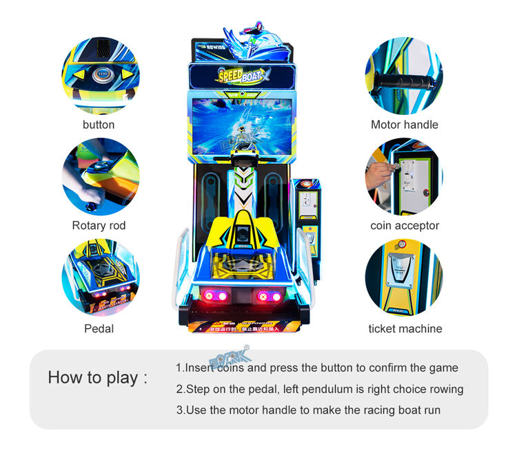 Speed Boat Racing Rowing Arcade Machine