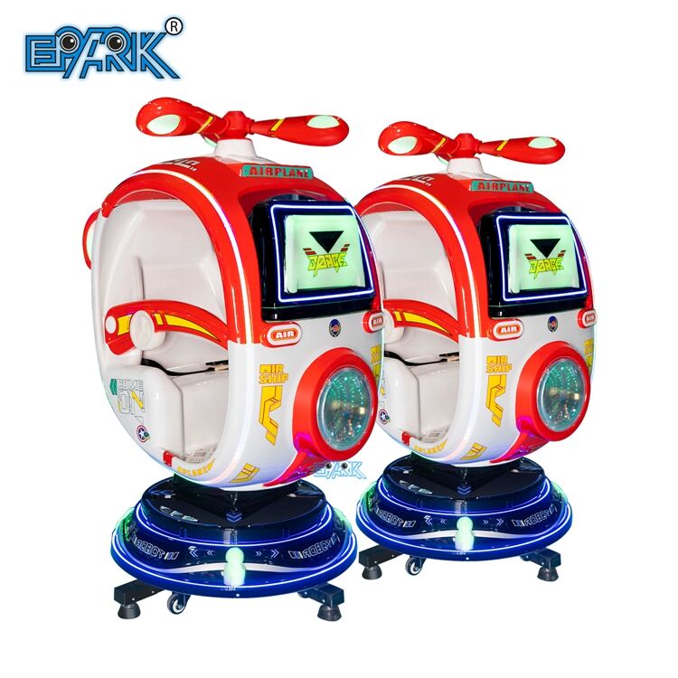 Children's Rotating Aircraft Coin Operated Rocking Car Kiddie Rides Swing Game Machine