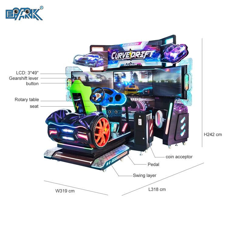 Coin Operated Arcade Car Racing Game Machine