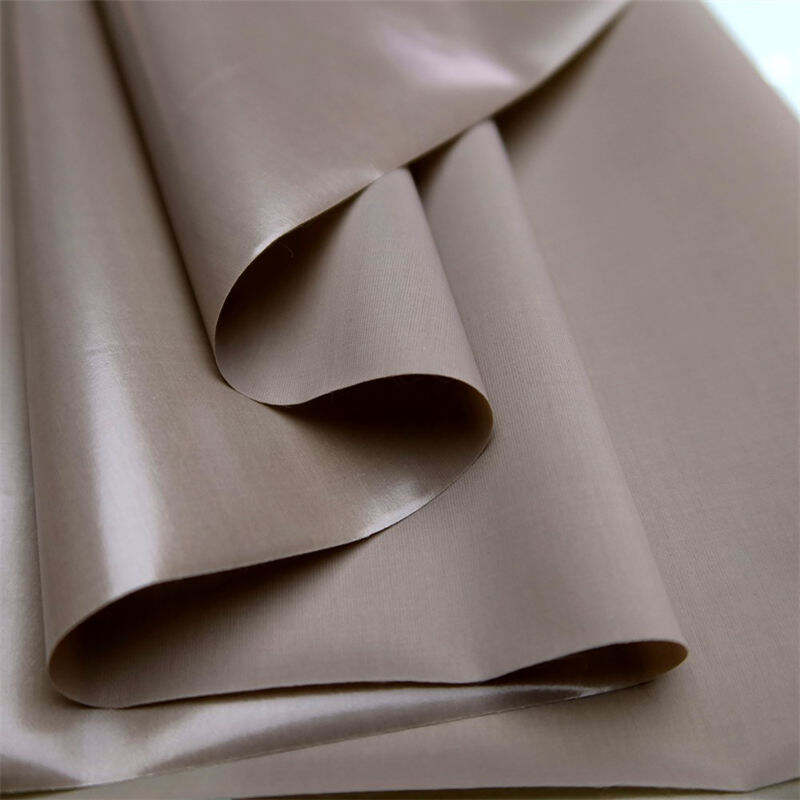 TPU Coated 20D Nylon Fabric TPU Laminated Inflatable Fabric-Light Coffee Color