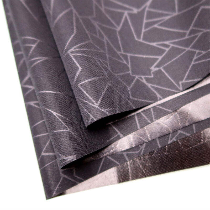 Tissu en polyester tricoté 30D enduit de TPU pour oreiller gonflable d'extérieur - Motif noir