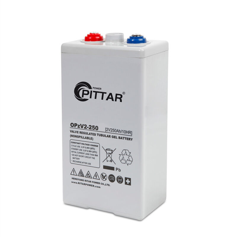 PITTAR OPzV Series 2V & 12V Gel Tubular Plate Valve Regulated Lead Acid (VRLA) Battery – High Reliability, 20-Year Float Design Life, for Solar, Telecom & UPS Applications