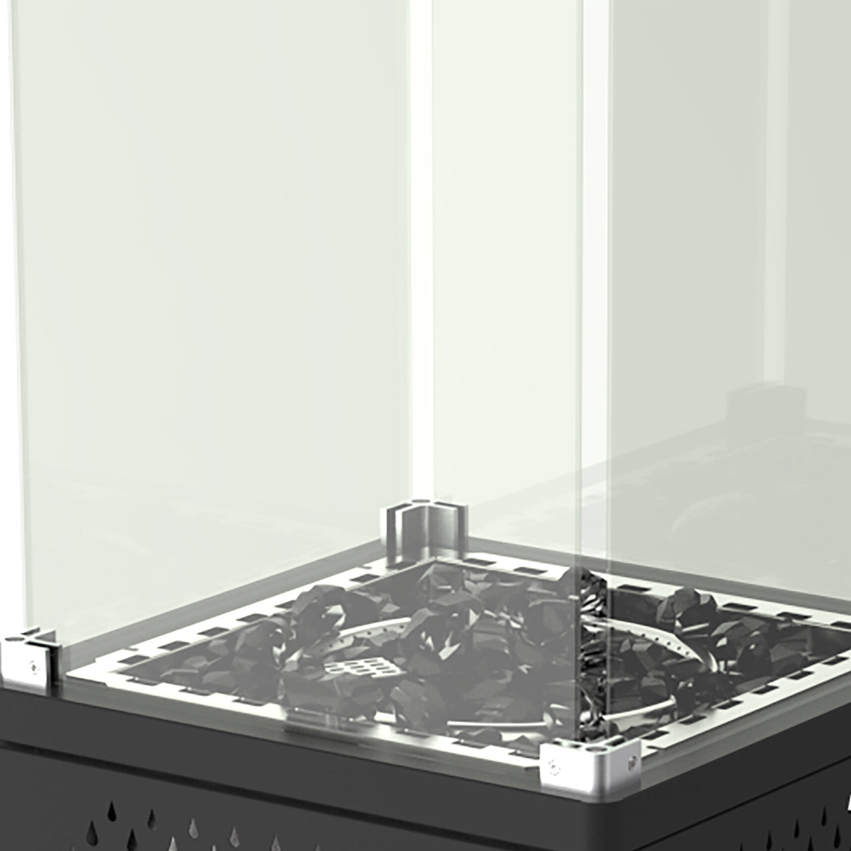 304SS burner with lava rock or glass rocl for different choose