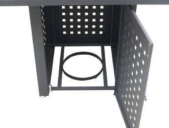 Easy to install 20 lb. LP gas tank (not included)