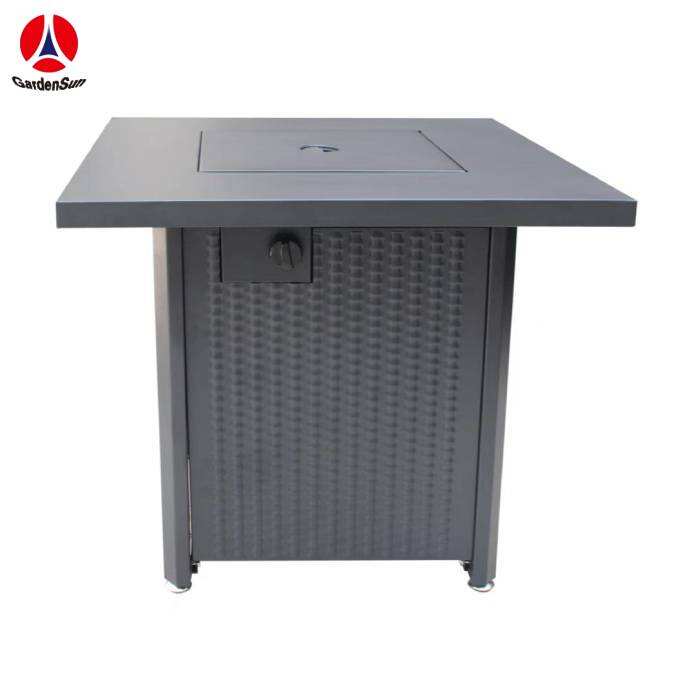 28 inch Fire Pit Table Outdoor, Propane Fire Pit with Lid