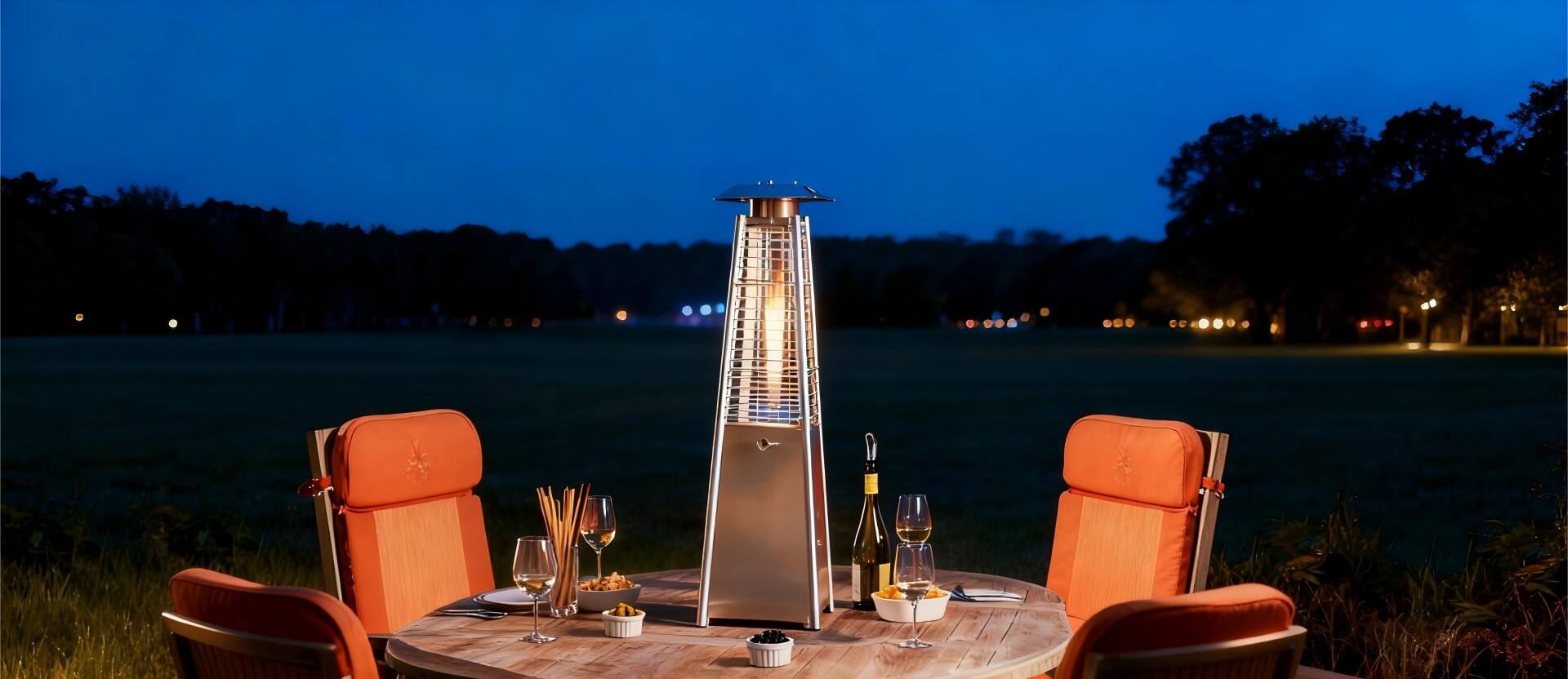 Portable Pyramid Table Top Patio Heater Using 1lb Tank supplier