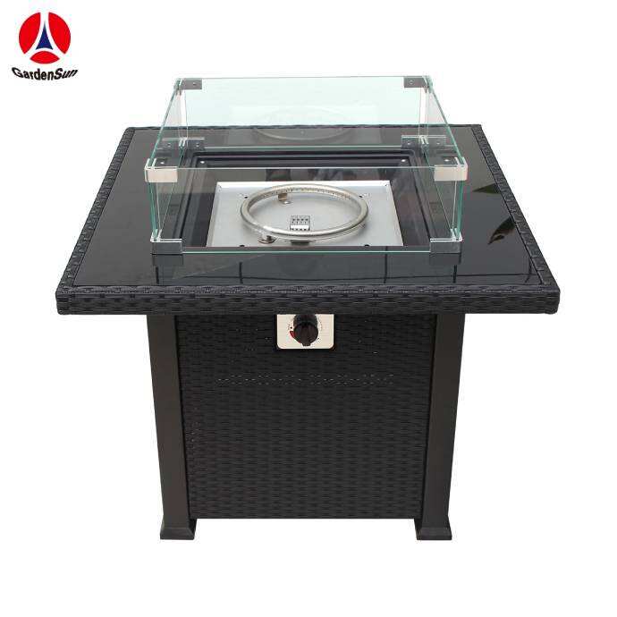 Square Wicker Fire Pit