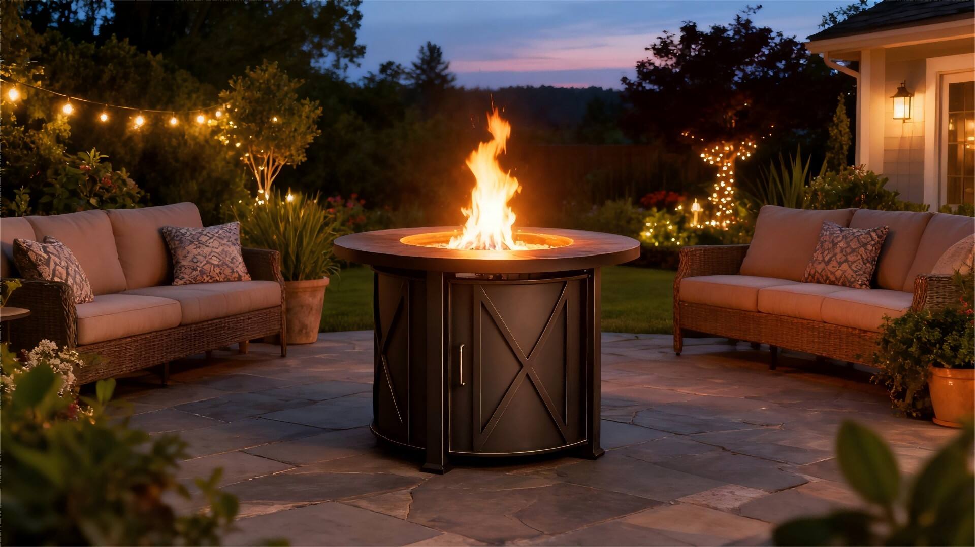 35in Outdoor Gas Fire Pit factory