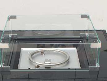 Stainless steel burner Opptional glass glass wind guard