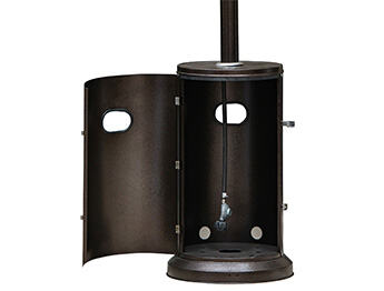 Door open design for gas bottle easy change