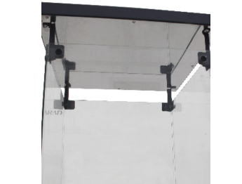 square fire pit with glass panel-2