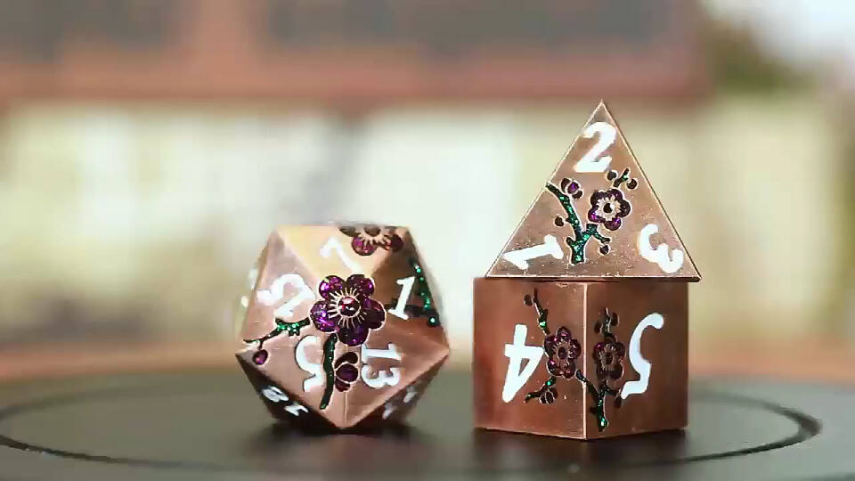 Blumen-Metallwürfel