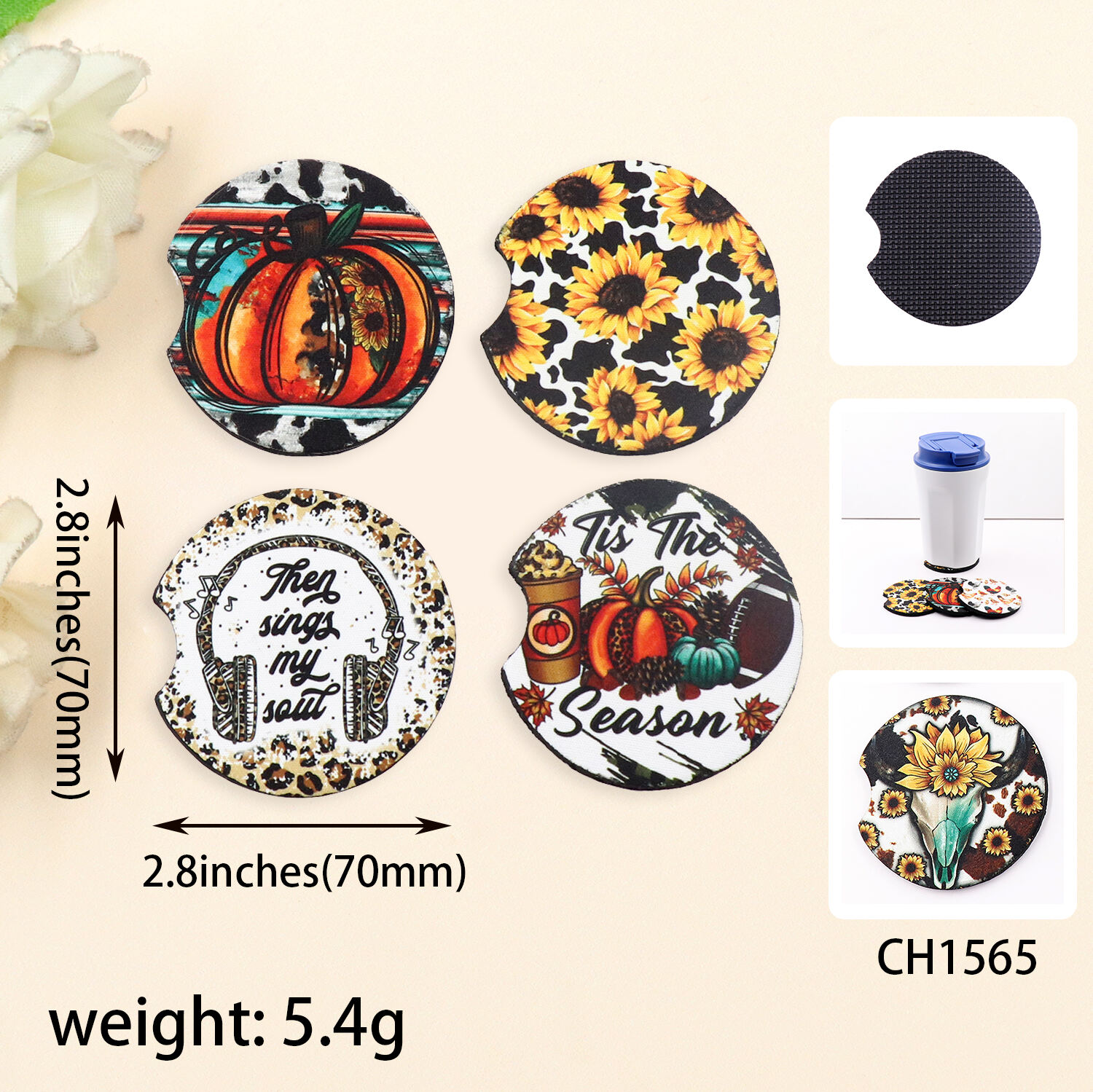 Customized Products Heat Sublimation Coasters details