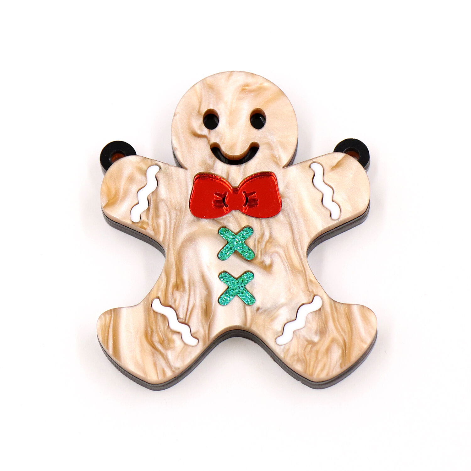 Christmas Gingerbread Man Laser Cut Acrylic Pendant