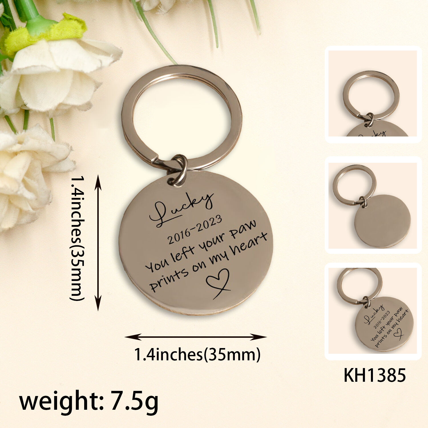 Round UV Printed Metal Keychain manufacture