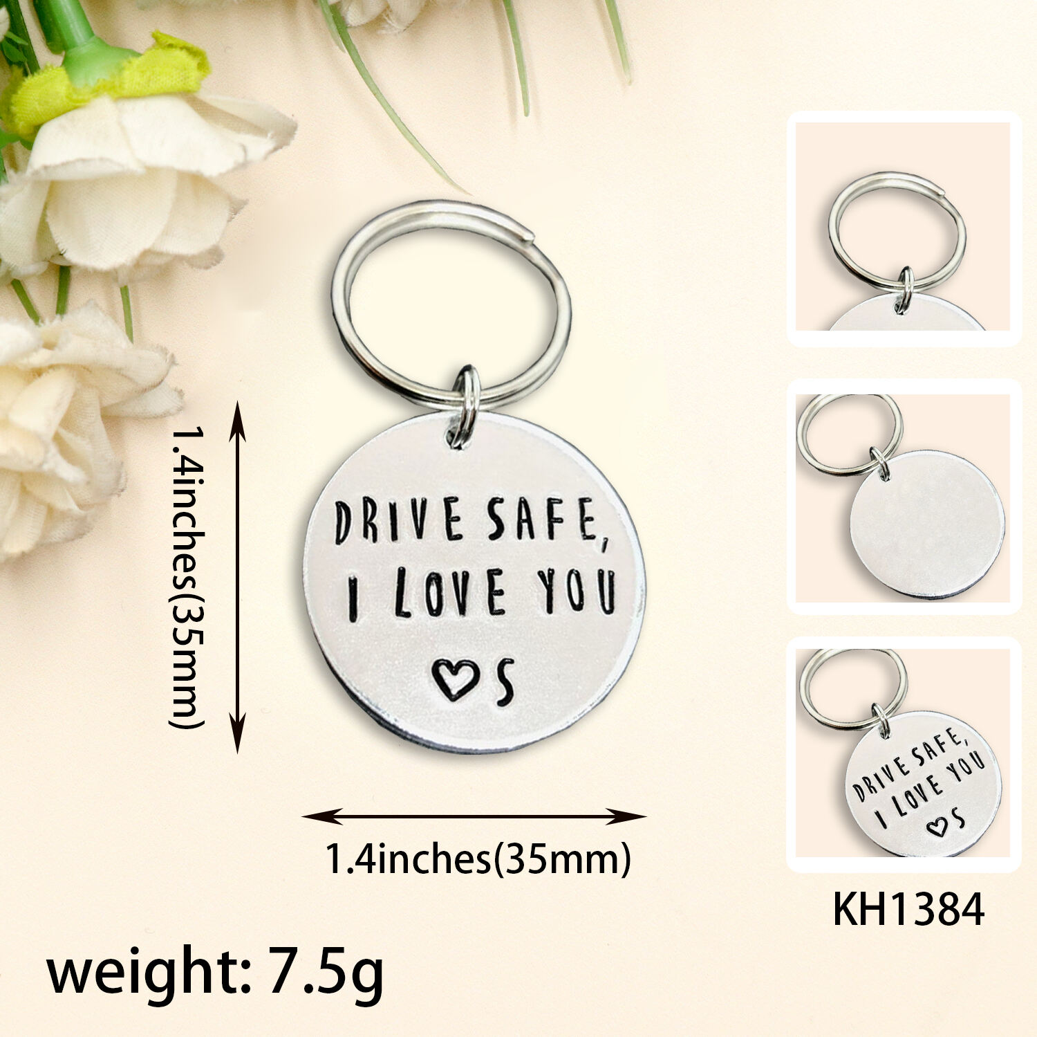 Round UV Printed Metal Keychain supplier