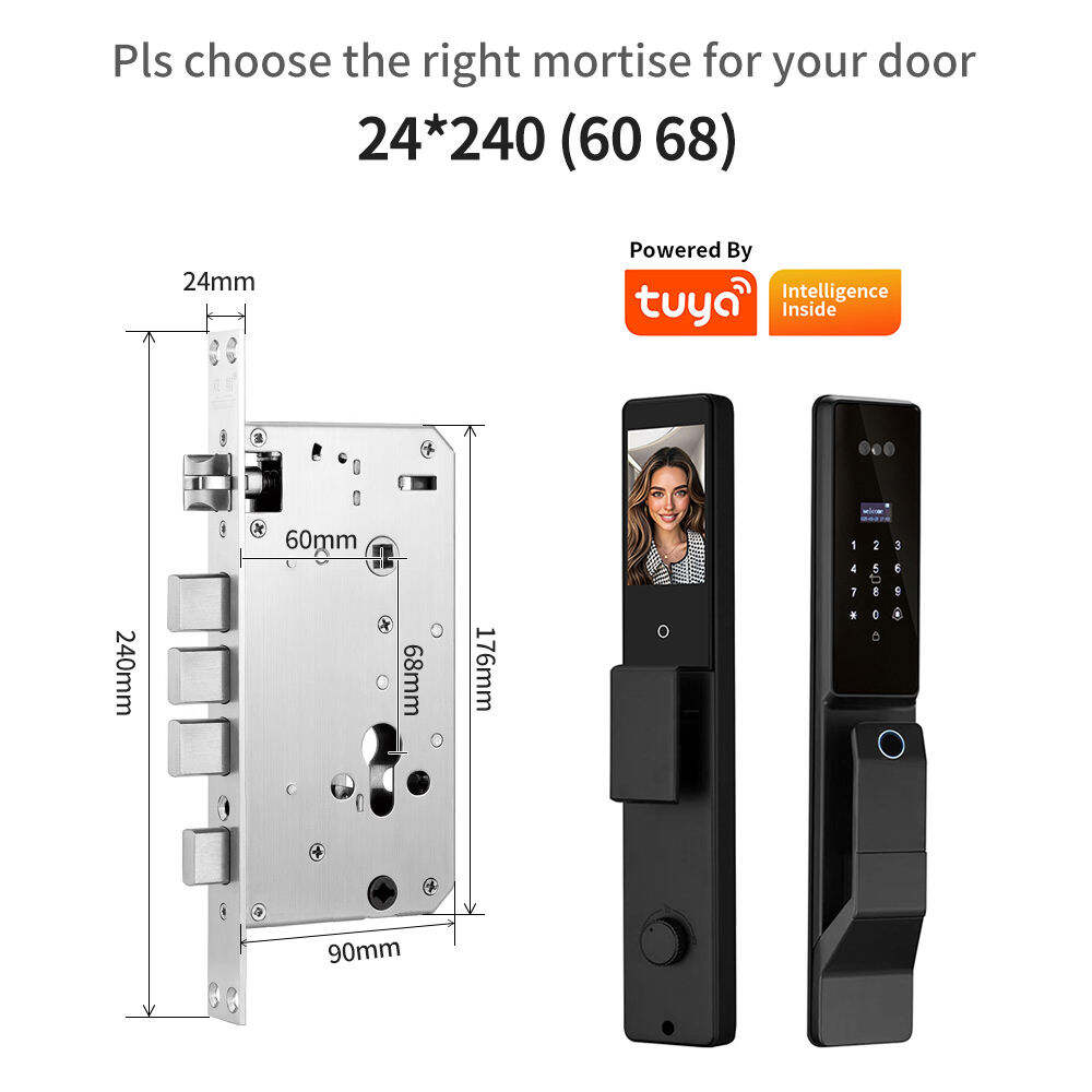 HanDaily Wholesale Automatic Fingerprint Tuya 3d Face Smart Door Lock for Front Door Digital Palm Vein Home Security Door Lock F888