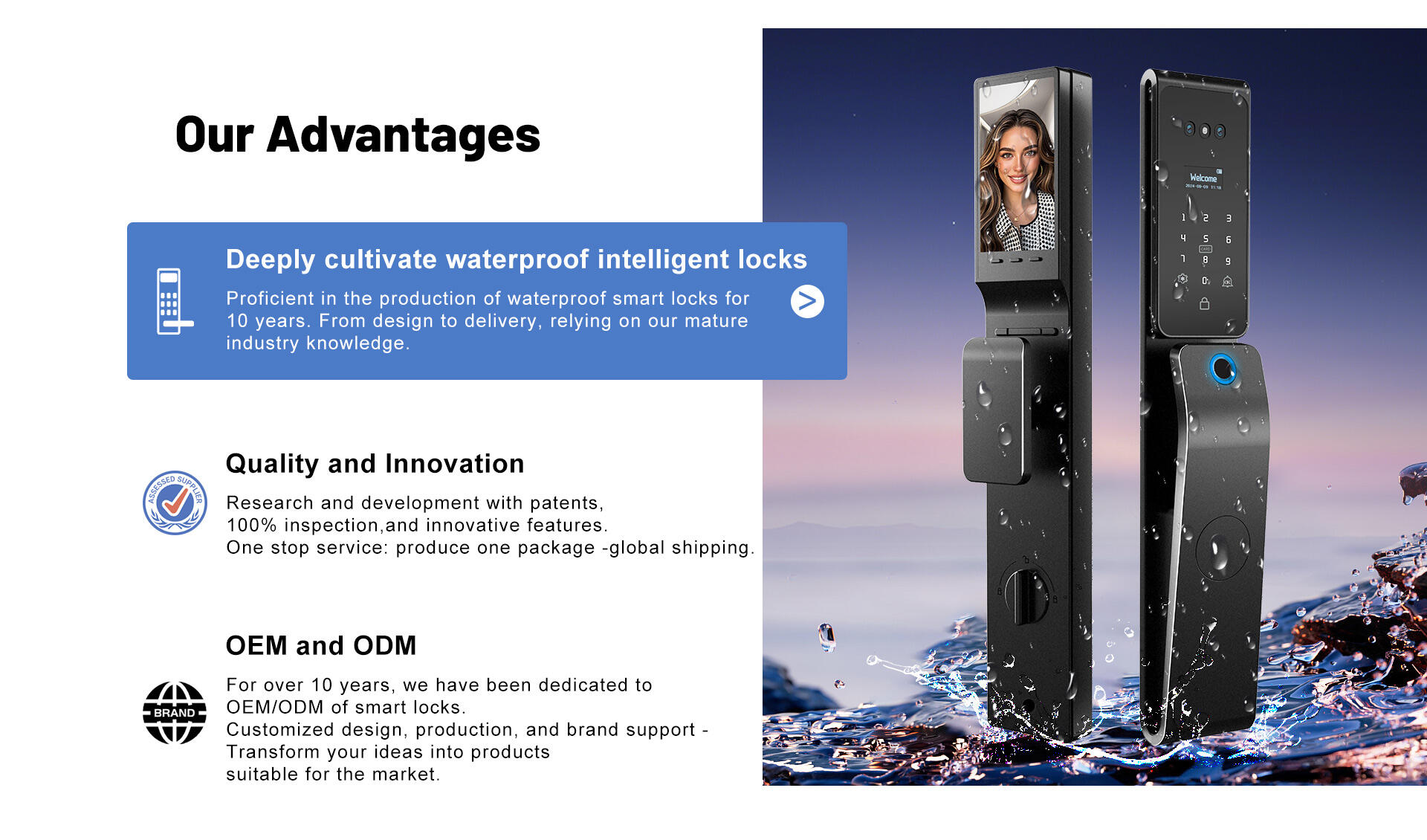 Smart door lock Manufacturer, Smart lock Supplier, Smart lock Factory - Zhuofeng