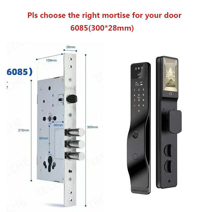 Gesichtserkennung Smart Türschloss Israel Einschubtürschloss Tuya Wifi Fingerabdruck Cerradura Inteligente Digitalschloss mit Kamera für Zuhause W7