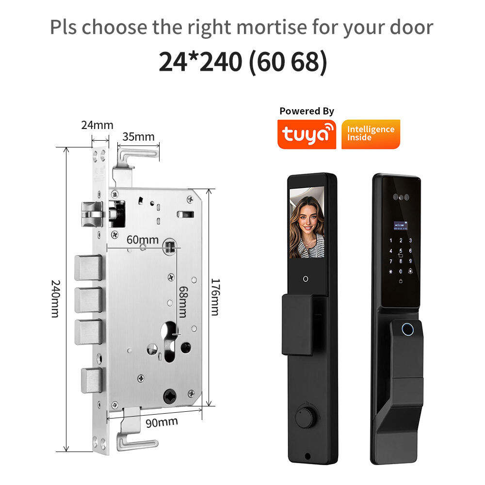 HanDaily Wholesale Automatic Fingerprint Tuya 3d Face Smart Door Lock for Front Door Digital Palm Vein Home Security Door Lock F888