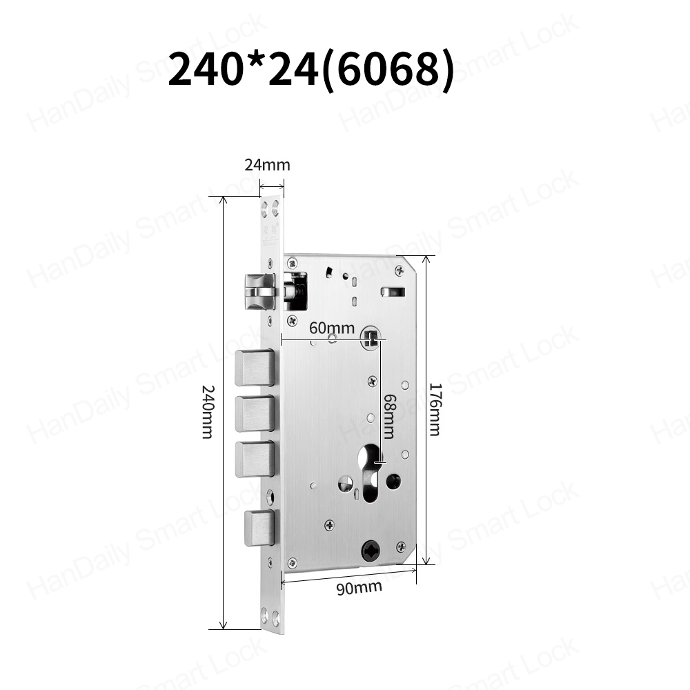 HanDaily Palm Face Recognition Smart Lock Tuya Wifi Video Monitoring Intercom Smart Door Lock with 6590 Mortise S9