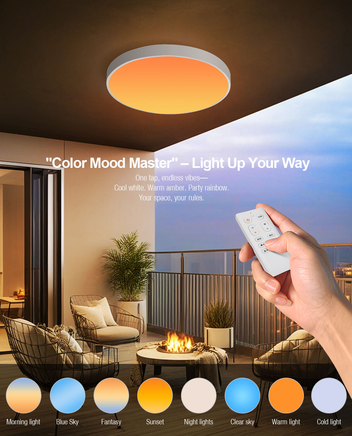 2025 modern simulated natural light color high end ceiling lamp suitable for bedroom living room-7