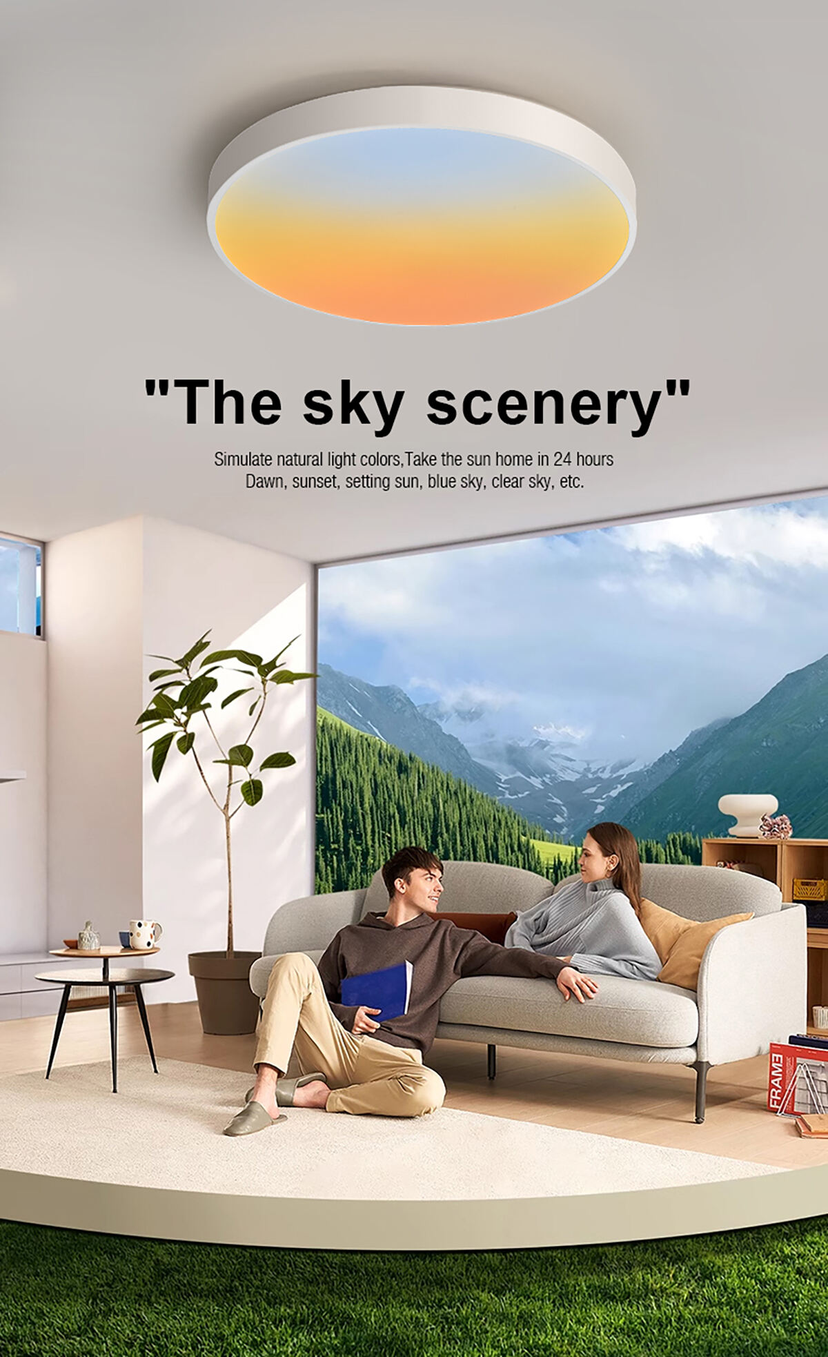 2025 modern simulated natural light color high end ceiling lamp suitable for bedroom living room-9