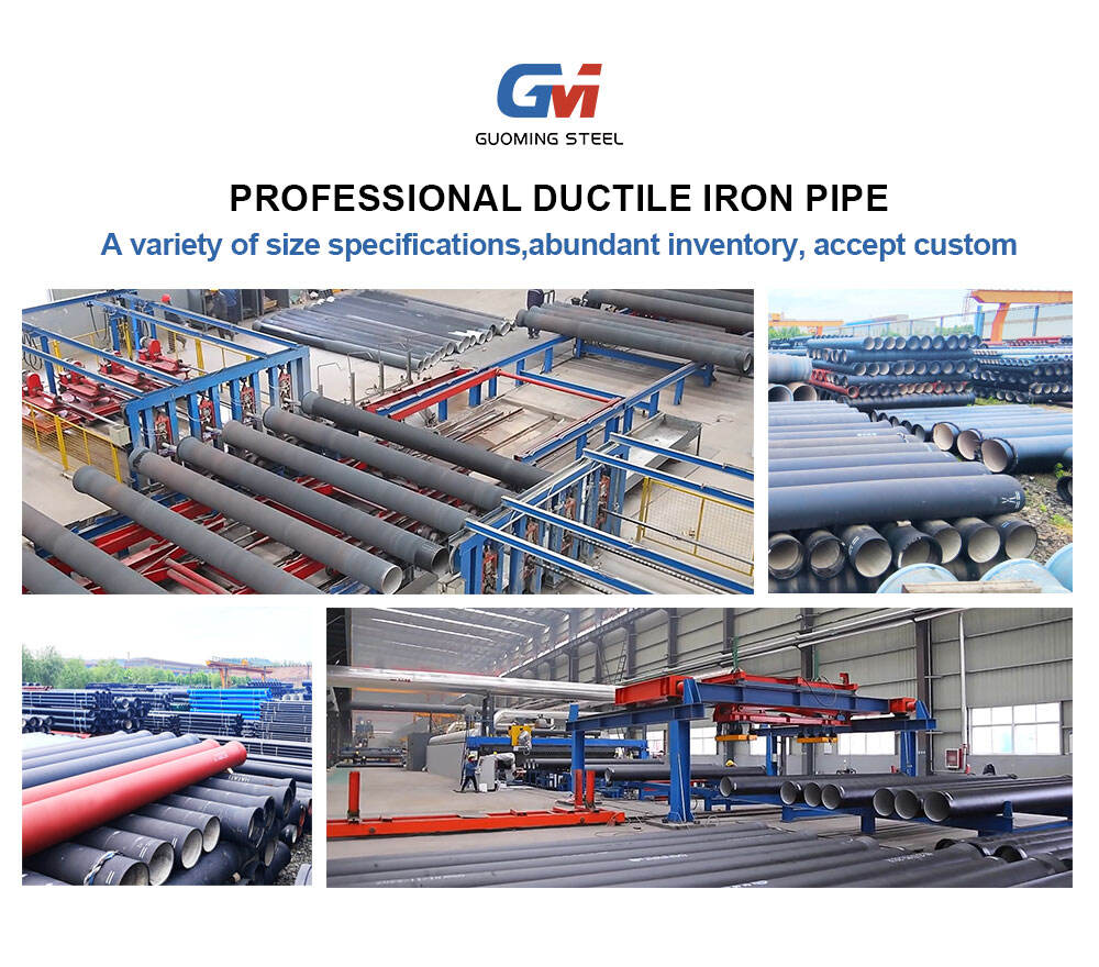 High Hardness Class K And C Iron Round Ductile Pipes manufacture