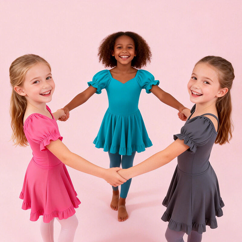 Kızlar İçin Spor Aktif Giyim Elbise Seti, Özgün Tasarımlı