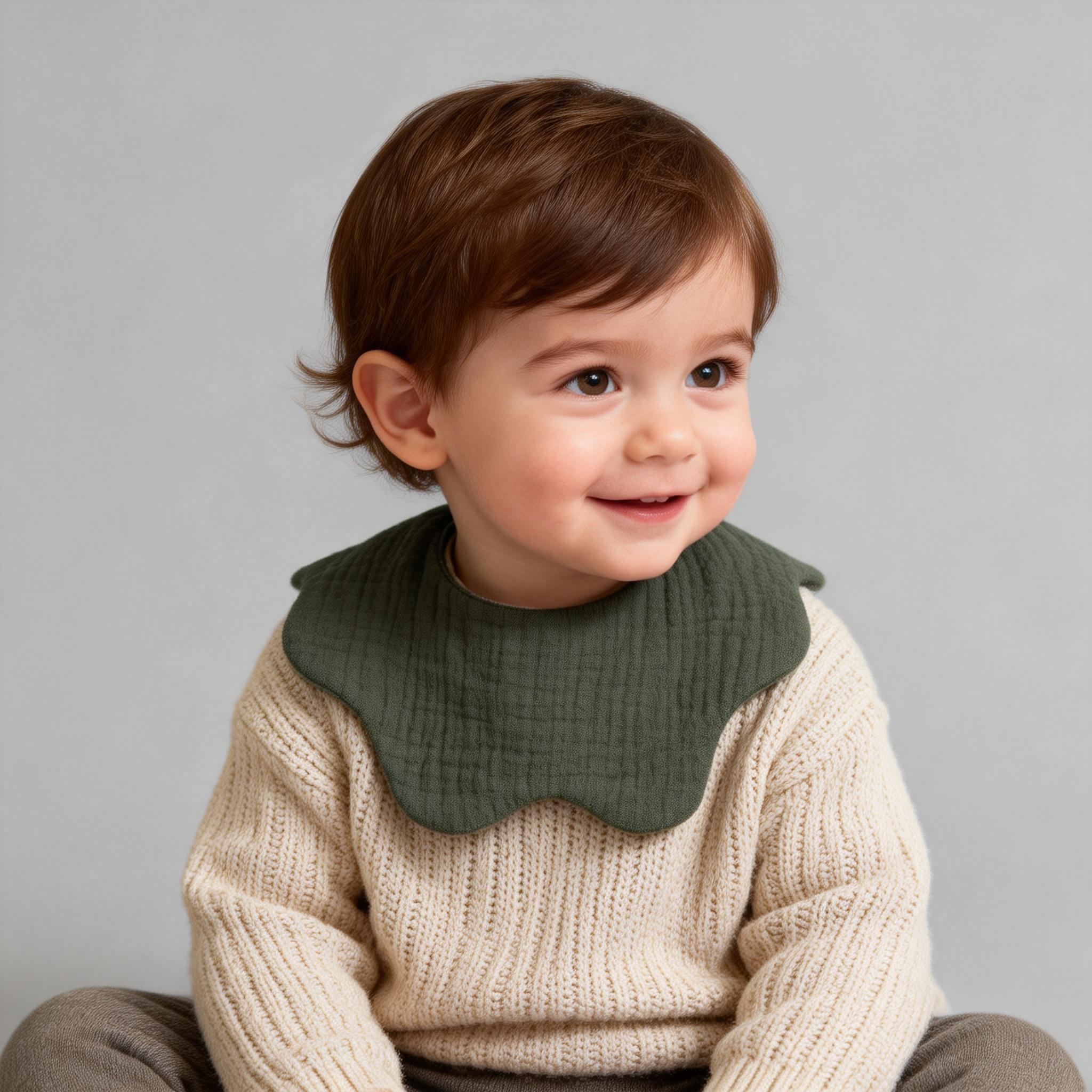 %100 Pamuklu, Yumuşak ve Emici Bandana Tarzı Tükürük Önlükleri, Erkek ve Kız Bebekler İçin